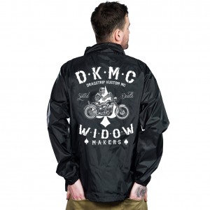 Dragstrip Clothing Mens Water resistant Coach Jacket Biker Widow makers Print